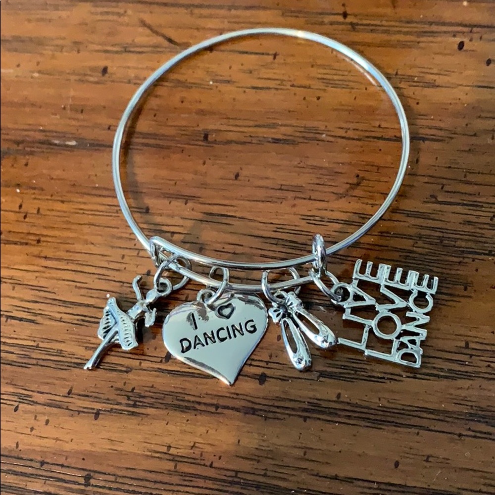 silver dance charm bracelet